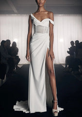 Aimishang Dress Wholesale Elegant Mermaid One-Shoulder Long Wedding Dress Charming Bridal Gown With Slit