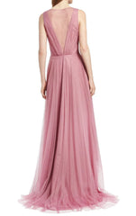 Tulle Straps V Neck Mother of the Brides Dress