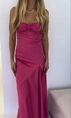 Aimishang Elegant Dresses Gowns Evening Dresses Spaghetti Straps Long Prom Dress Satin Formal Party Dress
