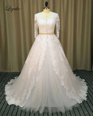 Liyuke Shining Symmetrical Lace Sweetheart Mermaid Wedding Dress