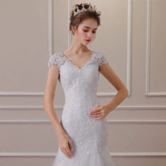 Vestidos De Noiva Backless Lace Mermaid Wedding Dress Gown