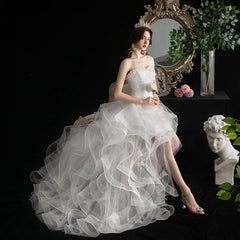 Strapless Wedding Dress with Train for Sweet Brides
