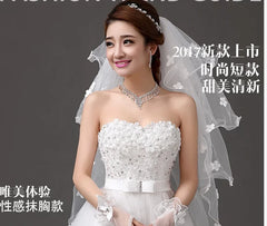 Ivory Short Knee Length Fairy Wedding Dress for Parties