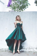 High Low Sweet Heart Satin Fashion Homcoming Dresses Prom dresses PG106