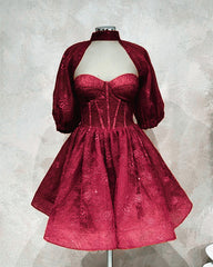 Short A-line Removable Sleeve Dress