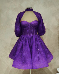 Short A-line Removable Sleeve Dress