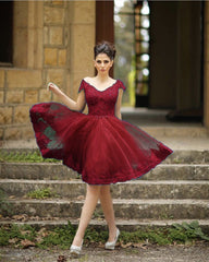 Tulle Homecoming Dresses Lace Off The Shoulder