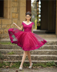 Tulle Homecoming Dresses Lace Off The Shoulder