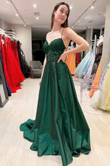 Hot Pink Floral Appliques Lace-Up A-Line Prom Evening Dress TP1189
