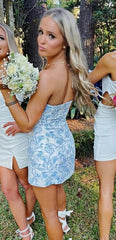 Homecoming Dresses Short Prom Dress Cocktail Dresses Strapless Short Homecoming Dresses,AST1271