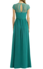 Sleeves Lace Chiffon Long Mother of the Brides Dress