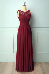 Lace Long Bridesmaid Dress
