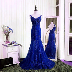 Open Back Lace Mermaid Dresses With Straps