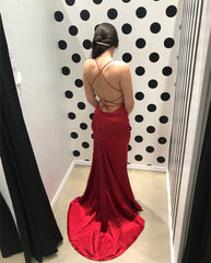 Sexy Strapless Long Satin Mermaid Prom Dresses