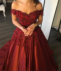 Elegant Flower And Lace Appliques V Neck Satin Prom Dresses