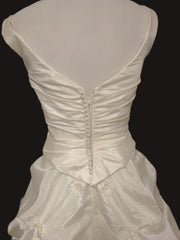 Alexander Vintage Romantic Taffeta Ivory Wedding Gown