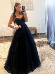 Dotted A Line Tulle Prom Dresse Sweetheart Party Dress 2458