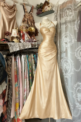 Royal Blue Mermaid Long Prom Dress Beaded Fitted Wedding Guest Dresses