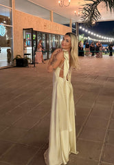 Sexy Long Prom Dress Open Back Night Dresses Party