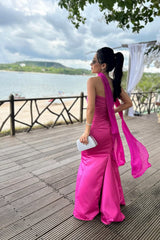 Elegant Satin Long Prom Dresses Mermaid Dress for Formal Occasion