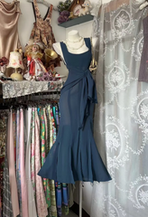 Elegant Mermaid Chiffon Evening Dress Formal Wedding Guest Outfit