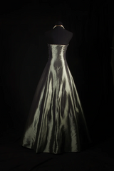 Strapless Satin Beaded Prom Dress Formal Party Dress Long Evening Gown