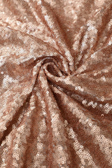 Sequins Pink Prom Dress