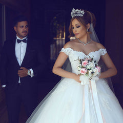 Wedding Dress Cap Sleeves, Bridal Gown ,Dresses For Brides, DT0352