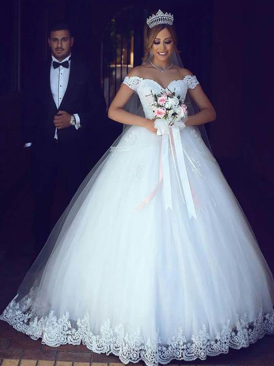 Wedding Dress Cap Sleeves, Bridal Gown ,Dresses For Brides, DT0352