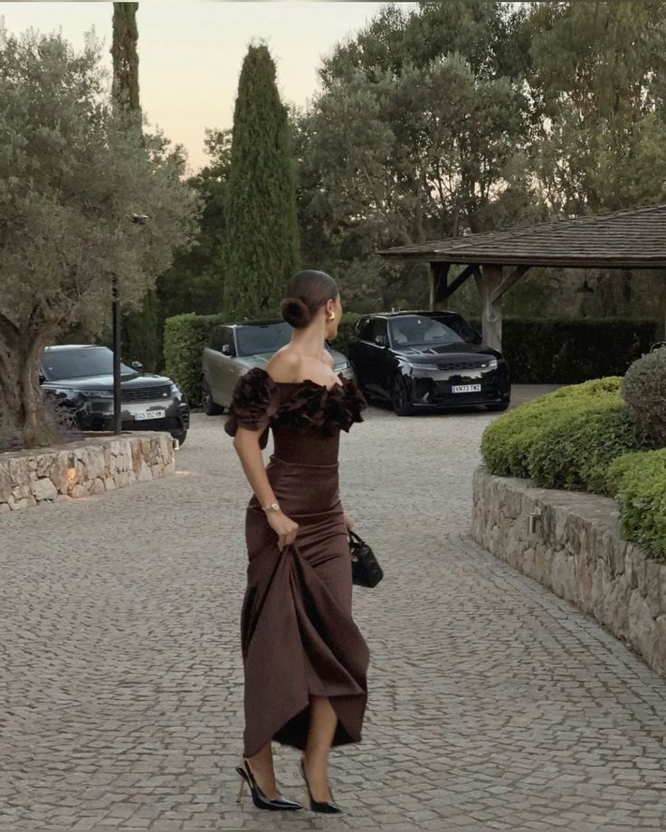 Aimishang Dress Wholesale Brown Off The Shoulder Long Prom Dress Formal Dress Elegant Evening Party Dress