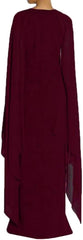 Women's Elegant High Split Flare Sleeve Formal Evening Gowns Maxi Dress Women's Elegant High Split Flare Sleeve Formal Evening Gowns Maxi Dress with Cape Party Dress Wholesale