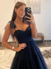 Dotted A Line Tulle Prom Dresse Sweetheart Party Dress 2458