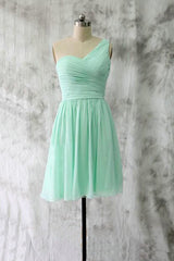 A-line Sweetheart One-shoulder Chiffon Bridesmaid Dresses