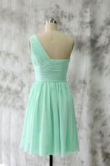 A-line Sweetheart One-shoulder Chiffon Bridesmaid Dresses