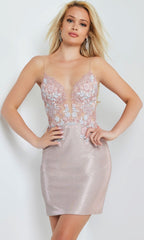 JVN by Jovani Short Shimmer Party Dress JVN23299