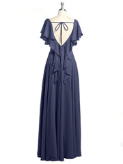 V-neck Cap Sleeves Dresses with Ruffles-Stormy