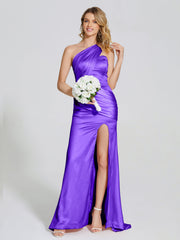 Ruched Soft Satin Prom Dresses