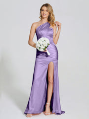 Ruched Soft Satin Prom Dresses