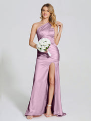 Ruched Soft Satin Prom Dresses