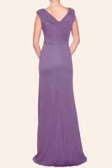 Sheath V Neck Mother of the Brides Dress