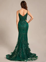 Tight backless see-through waist Floor-Length Prom Dress Sexy Evening Dress