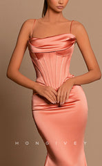 L0971 - Couture Simple Mermaid With Train Formal Evening Party Prom Dress