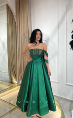 L1150 - Ornate Sheer Crystal Beaded Princess Evening Formal Party Prom Dress