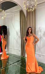 L1152 - Simple Mermaid With Train Evening Party Prom Formal Dress