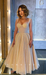 L1228 - Sweet Glitter Illusion Princess Party Formal Evening Prom Dress