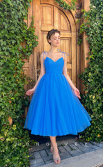 L1270 - Sweet Ruched Tiered Strappy With Bow Detail Prom Formal Party Evening Dress