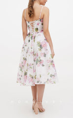 L1544 - Sexy Satin A-Line Bateau Spaghetti Straps Ruched Empire Party Prom Evening Dress
