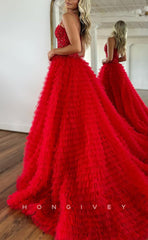 L1605 - Sexy A-Line Square Spaghetti Straps Empire Appliques With Side Slit Party Prom Evening Dress