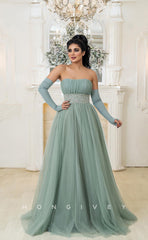 L1081 - Sequined Embellished Strapless With Bow Detail Party Prom Formal Evening Dress