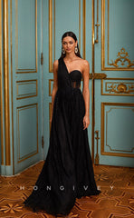 L0903 - Backless Gown With Slit Sheer Ballgown Asymmetrical Gown Prom Dress
